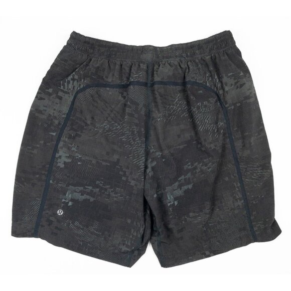 Lululemon Pace Breaker Shorts Men's Large Gray Geometric 9" Inseam Athletic Gym - Picture 2 of 10
